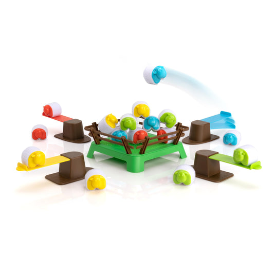 Fat Brain Toys Heap-O-Sheep Game, Family Board Games for Kids and Adults, Game of Catapulting Sheep, 6 to Adult, 2 to 4 Players
