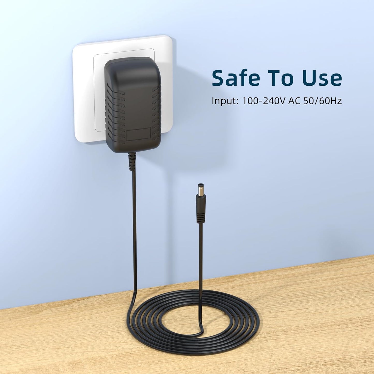 MDCGPower 13V 1A 5.5mm 2.5mm 4 DC Power Supply DC Adapter DC Power Cord with x DC Jack, Feet Cable for LED Strip