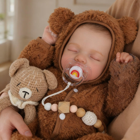 SCOM 20 inch Realistic Reborn Baby Dolls Boy, Hand-Painted Hair Lifelike Vinyl Limbs & Soft Cloth Body, Weighted Baby Doll, 7-Piece Accessories Set, Newborn Doll for Ages 3+ Kids Gift
