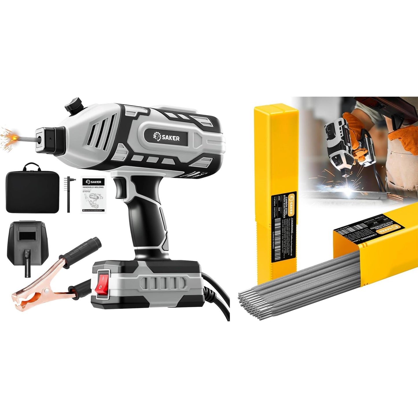 Saker Portable Welding Machine - Saker E6013 Welding Rod 3/32'' 2-Pound