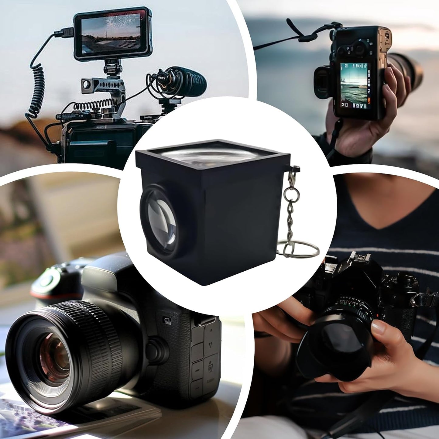 Generic 50mm External Camera Viewfinder - Bright Screen, DSLR Mirrorless and Video Camera Accessory, Adjustable Angle