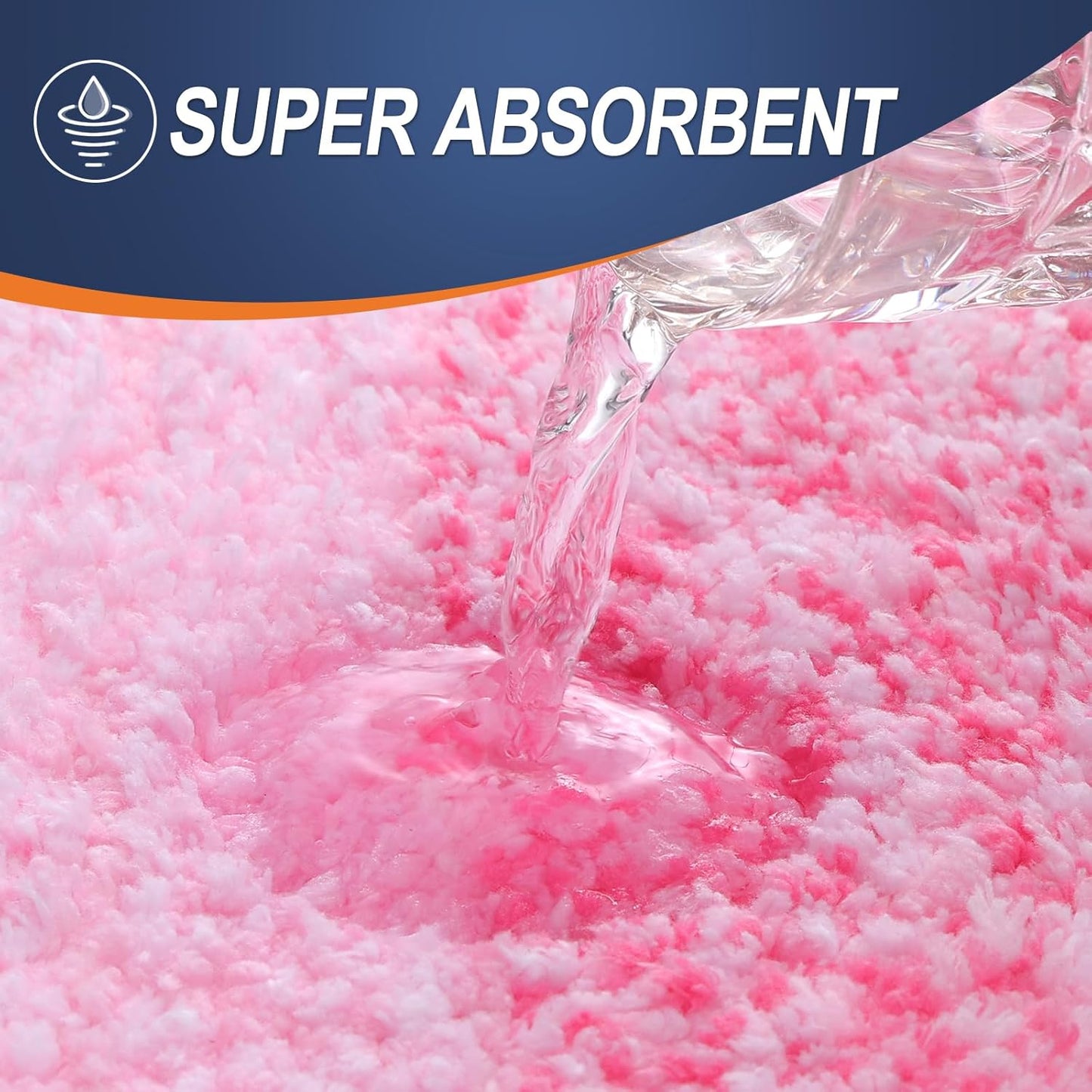 OLANLY Bathroom Rug Mat - Extra Soft Microfiber Non-Slip Bath Carpet | 24x16 Inches, Pink