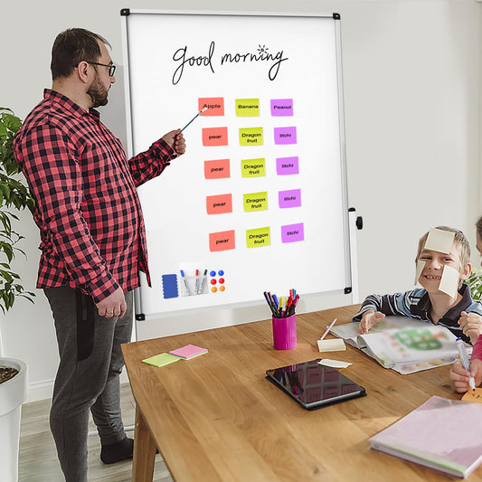 Rolling Whiteboard on Wheels, Double-Sided Magnetic Dry Erase Board with Stand, Mobile White Board for Office, Classroom, Home (32" x 48")