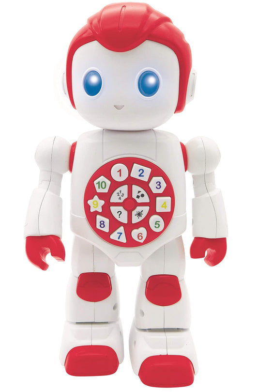 LEXiBOOK Powerman First Smart Interactive Toy Learning Robot Toy for Kids Dancing Plays Music Quiz Numbers Shapes Colors Boy Girl Robot Junior Red/White - ROB15EN