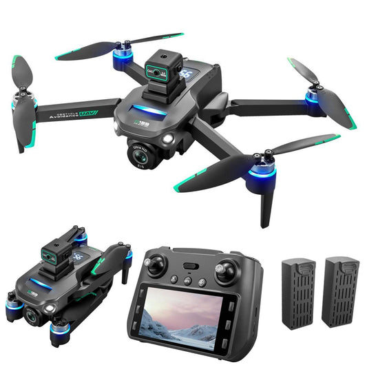 Drones With Camera for Adults 4K,Remote Contorl with Large Screen,FPV Drone with 50mins Flying Time,Auto Return GPS,360° Obstacle Avoidance Drone for Beginner,extra 8G SD Card Included