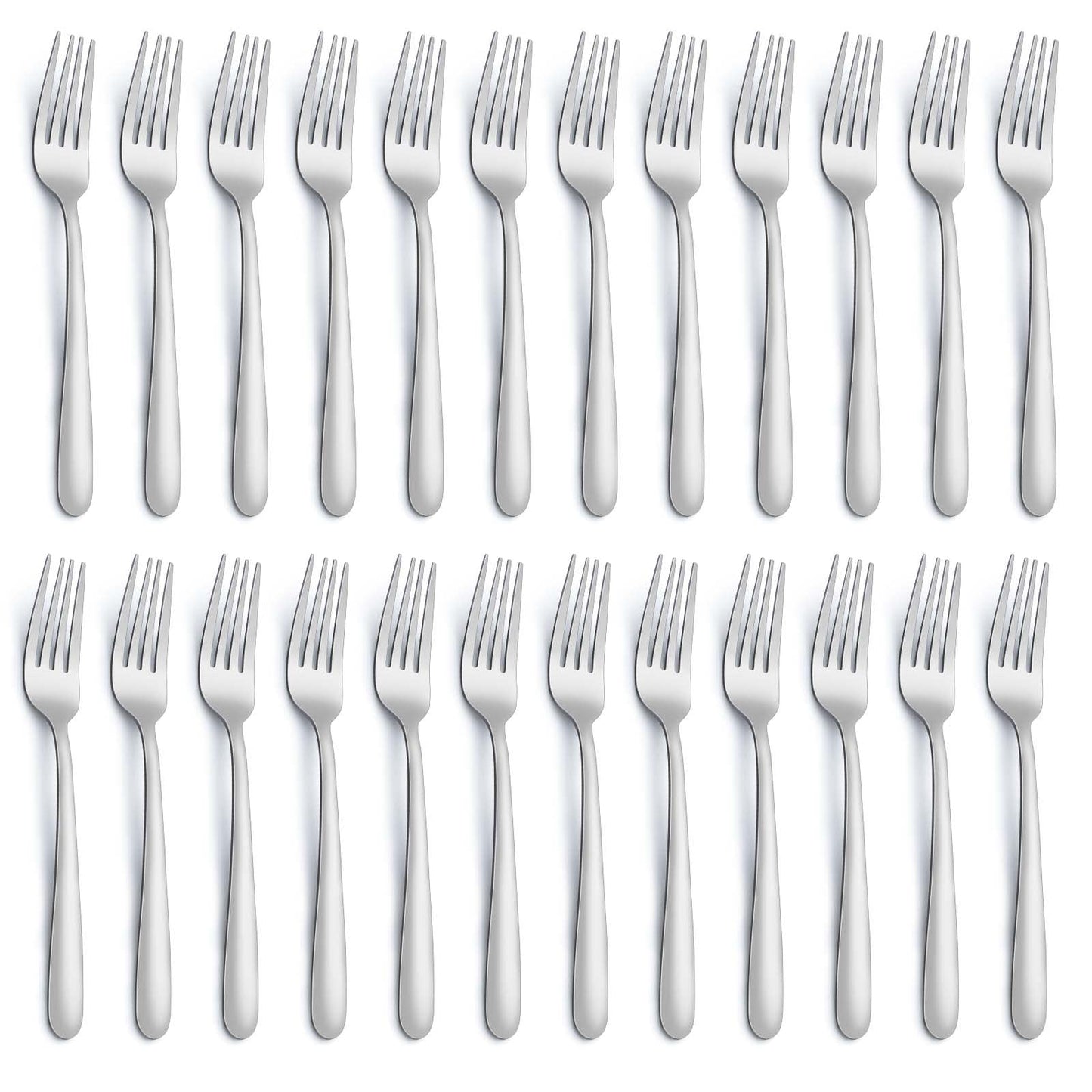 Gymdin 24 Pieces Dinner Forks, Forks Silverware(8 inches), Food Grade Stainless Steel Flatware Forks, Mirror Polished & Dishwasher Safe, Using for Home, Restaurant or Kitchen