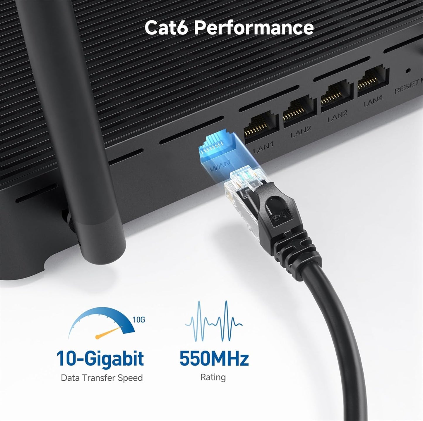 10Gbps 6 75ft, 6 Cat6 Cable Matters Snagless Cat Ethernet Cable - Cat Cable, Cord, Ethernet Cord, Black