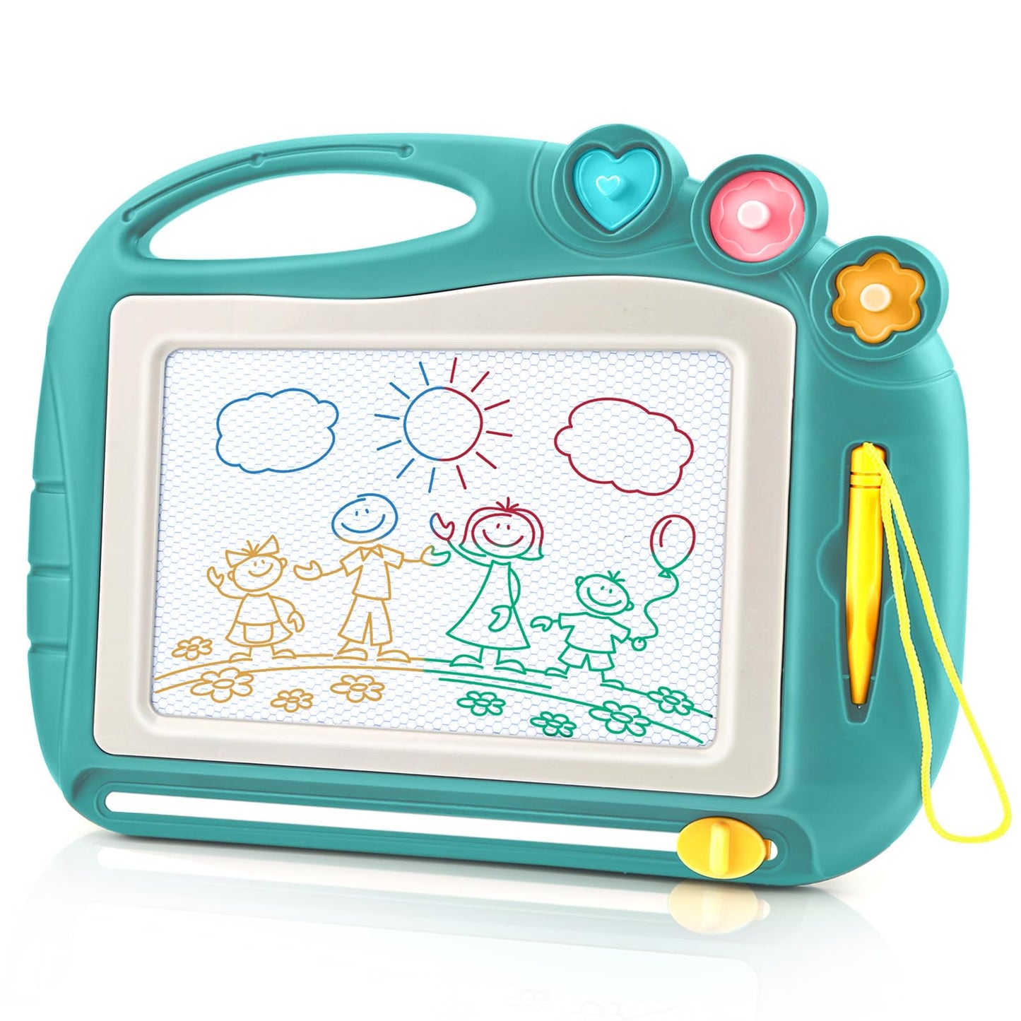 Daisiki Magnetic Drawing Board, Toddler Toys for Age 1 2 3 Boys Girls, Toddler Drawing Board, Birthday Easter Christmas Halloween Kids Toy Gifts for Boys and Girls