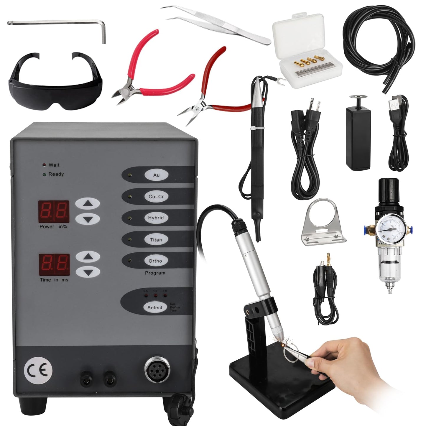 Helivivfy Welder for Permanent Jewelry - 110v Permanent Jewelry Welder,Permanent Jewelry Kit Welder,100a Pulse Arc Welder Permanent Jewelry