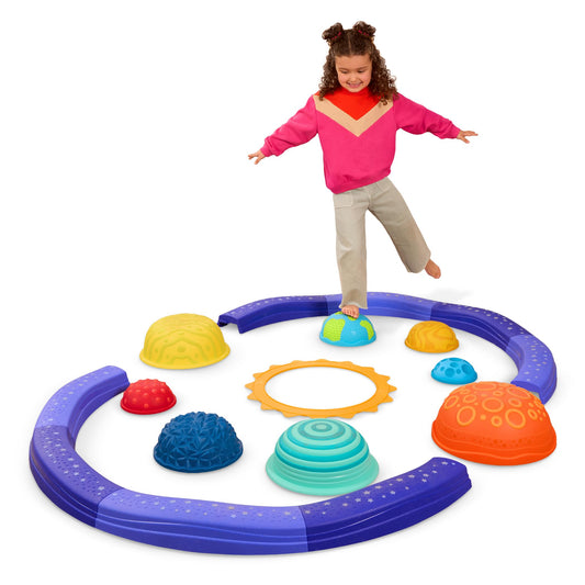 Battat Education - Balance Beam for Kids - Interlocking Balancing Beams - Sensory pods - Active Play for Toddlers, Kids - 3 Years +
