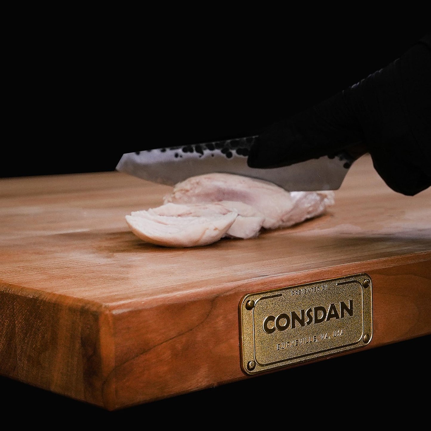 CONSDAN Butcher Block Counter Top, USA Grown Oak Solid Hardwood Countertop, Wood Slabs for Kitchen, Reversible, Both Side Polished, Prefinished with Food-safe Oil, 1.5" Thickness, 18" L x 25" W