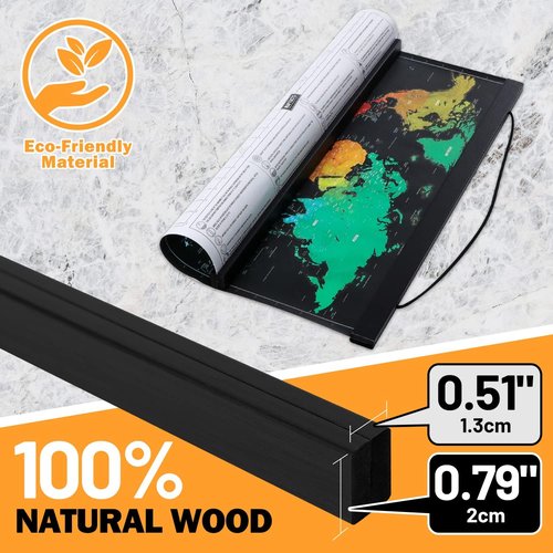 Benjia Magnetic Wood Poster Frame - 11x14 & 11x17 Sizes for Photos & Artwork | Black Finish