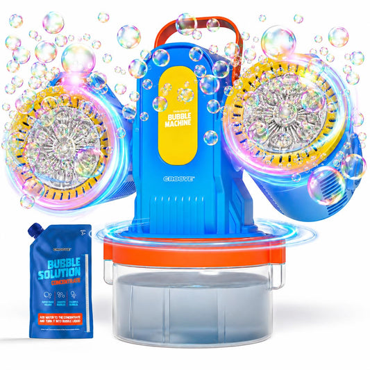 Rechargeable Bubble Machine for Kids, 180° Rotation 12,000+ Big Bubbles Per Minute, Boy Birthday Gift, Outdoor Toys Games & Activities, Easter Gifts for Toddlers, Boys & Girls Age 3,4,5,6,8+ Year Old