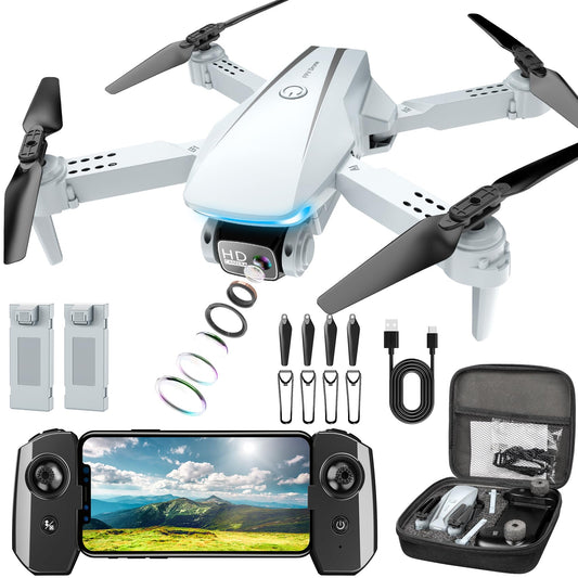 Oddire Drone with Camera - Drones for Adults with 2 Batteries, Carrying Case, 1080P HD Foldable Drone with Stable Hover, Trajectory Flight, Gravity Control, One Key Take Off/Land, 3D Flip, Toys