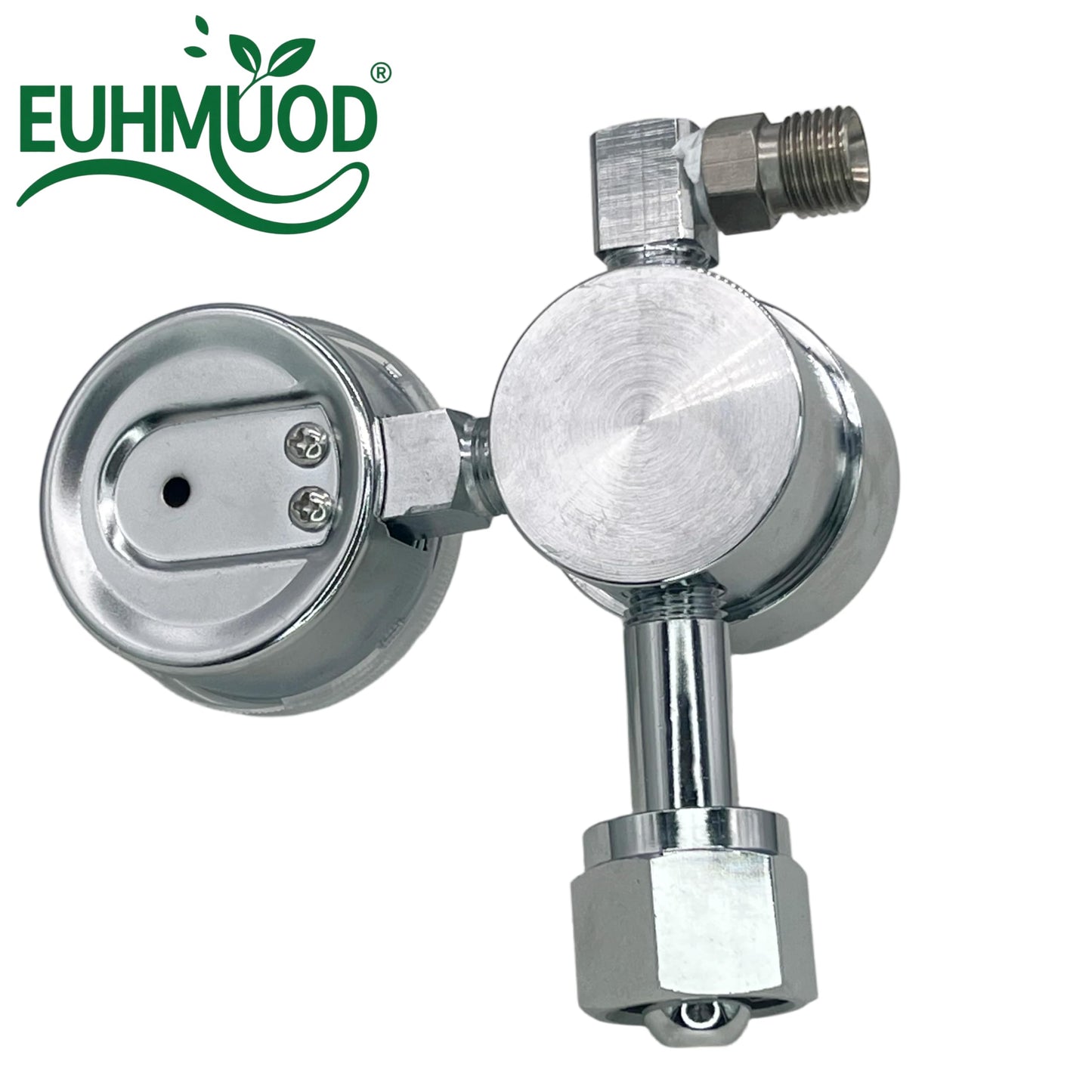 EUHMUOD M1-540-P M1 Series Preset Pressure Gauge Regulator, 3000 PSI, CGA540 Nut/Nipple, Compatible with High Flow for Oxygen Tanks, Welding, Medical and Industrial Use