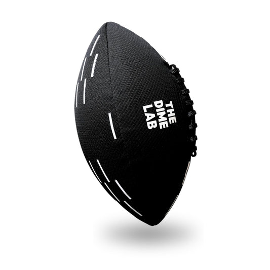The Dime Lab Water Football - Waterproof Football for Pools, Beaches, & Lakes - Strong Grip Training, Outdoor, All-Weather Water Toys for All Ages - Black