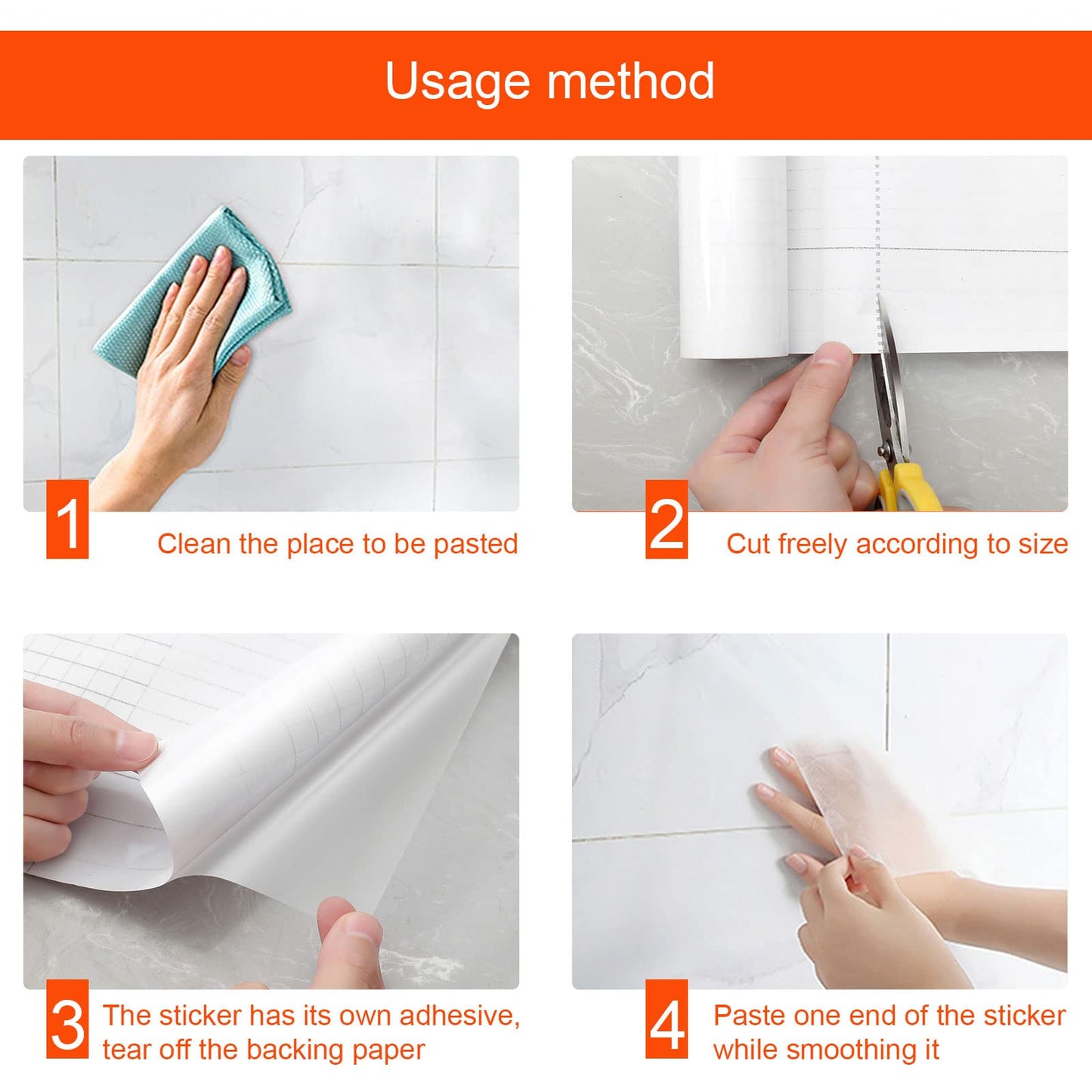 RXYCS Kitchen Transparent Peel and Stick Contact Paper Easy Clean Waterproof Oil-Proof Kitchen Backsplash Tiles Cabinets Furniture Protection Clear Contact Paper (15.7X78.7 Inches)
