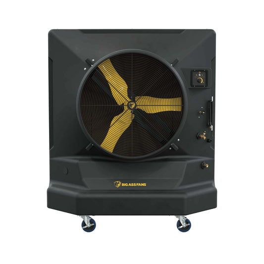 Big Ass Fans - Cool-Space 400 - Portable Evaporative Swamp Cooler, 36 Inch Diameter Fan Indoor Outdoor Use Continuous or Fillable 46 Gallon Capacity Variable Speed – Cooling for Warehouses & Workshops