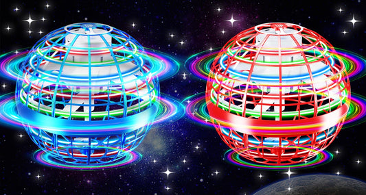 Vantexi Flying Orb Ball Toy,2026 Upgraded Parachute LED,Magic Hand Controlled Flying Gravity Ball,Cosmic Globe Boomerang,Cool Christmas Birthday Gift for 6 7 8 9 10+ Year Old Boys Girls-Blue & Red