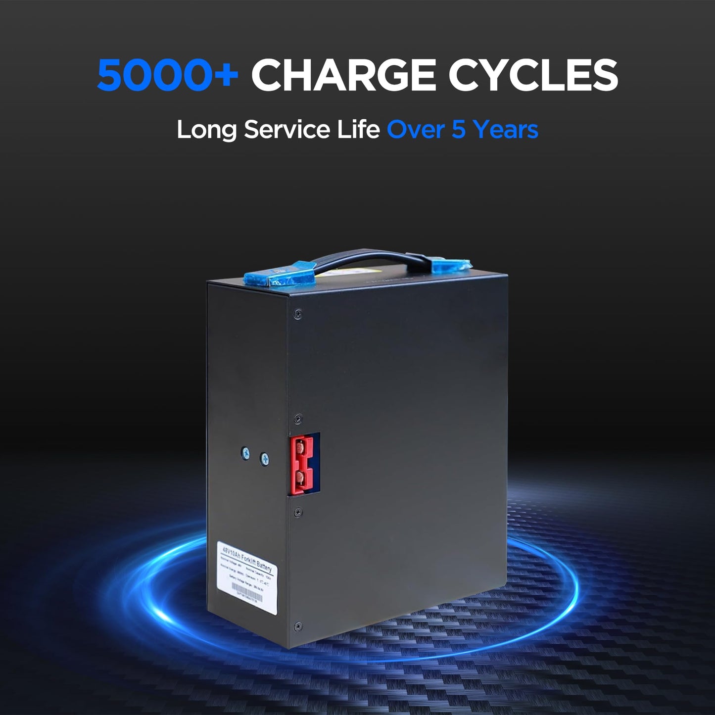 48V/15Ah Lithium Battery for Electric Pallet Jack Truck, Built-in Smart BMS, Perfect for HANGCHA CBD15-WS, HYSTER PC15, ZOOMLION TB20E, EPT40H EPT33H, 48V Lifepo4 Battery with Multiple Protection