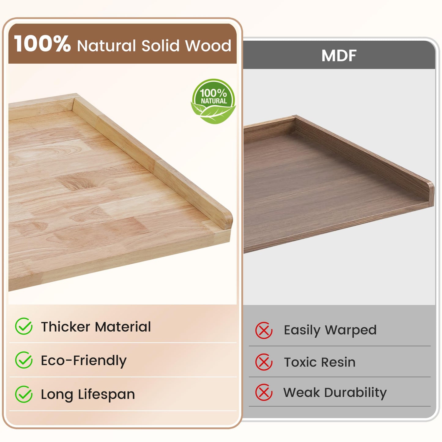 Murago Washer Dryer Countertop, 100% Natural Wood, Laundry Countertop Over Washer and Dryer, Laundry Machine Topper for Front Loaders, Fits All Major Brands, Anti Vibration Pads, 54” x 27.5" Black