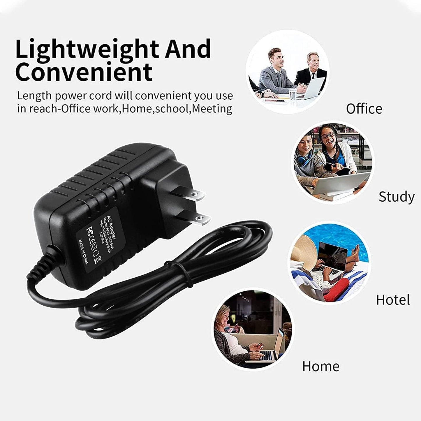 Xzrucst EESC312 100-240 Global AC/DC Adapter for Ethos Automotive Diagnostic Scanner Power Supply Cord Cable PS Wall