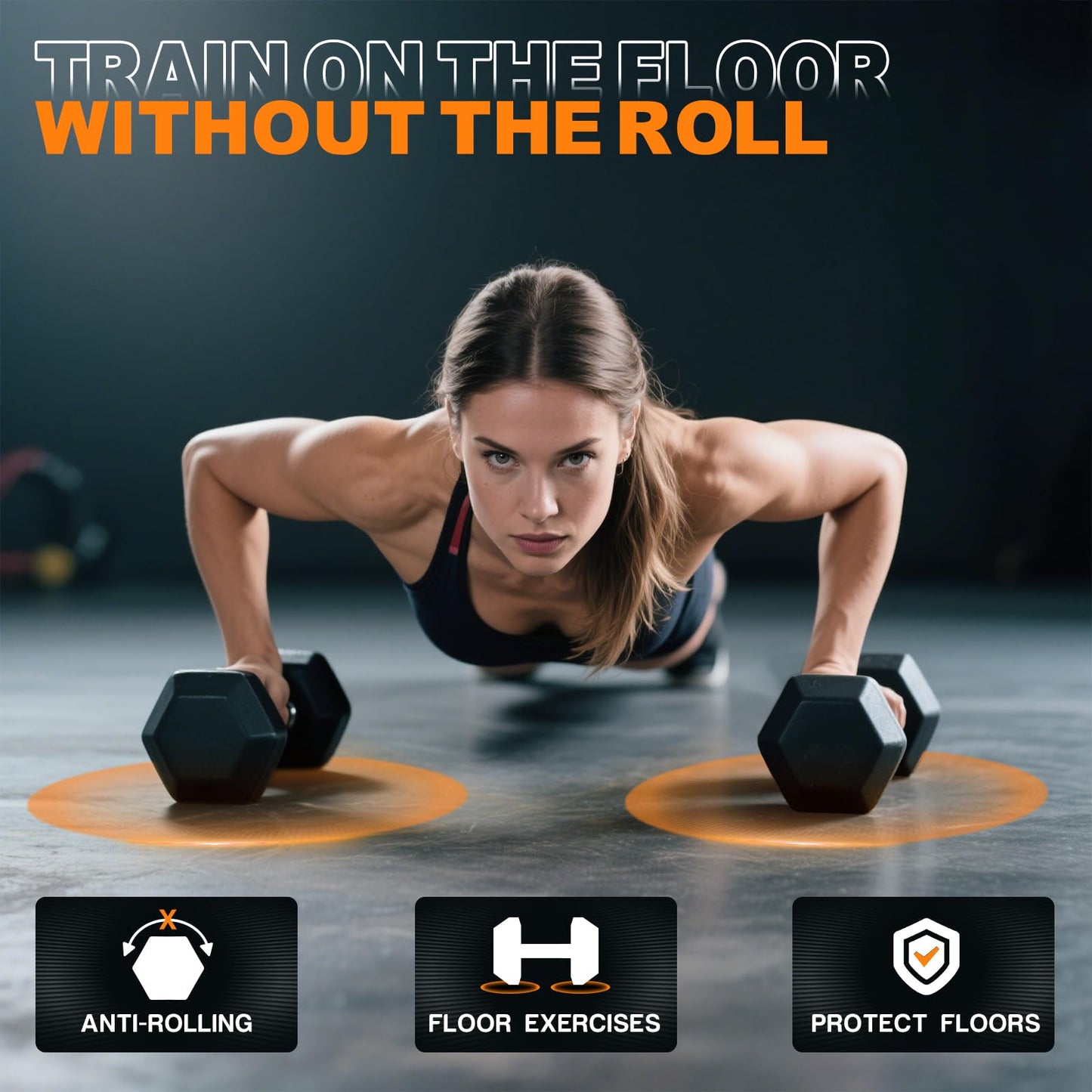 Mikolo Dumbbell Sets with Rack, Rubber Hex Dumbbells, Multiple Choices in 160/200/350/450/550LB, Hand Weights with Chrome Handle for Strength Training (550LB)