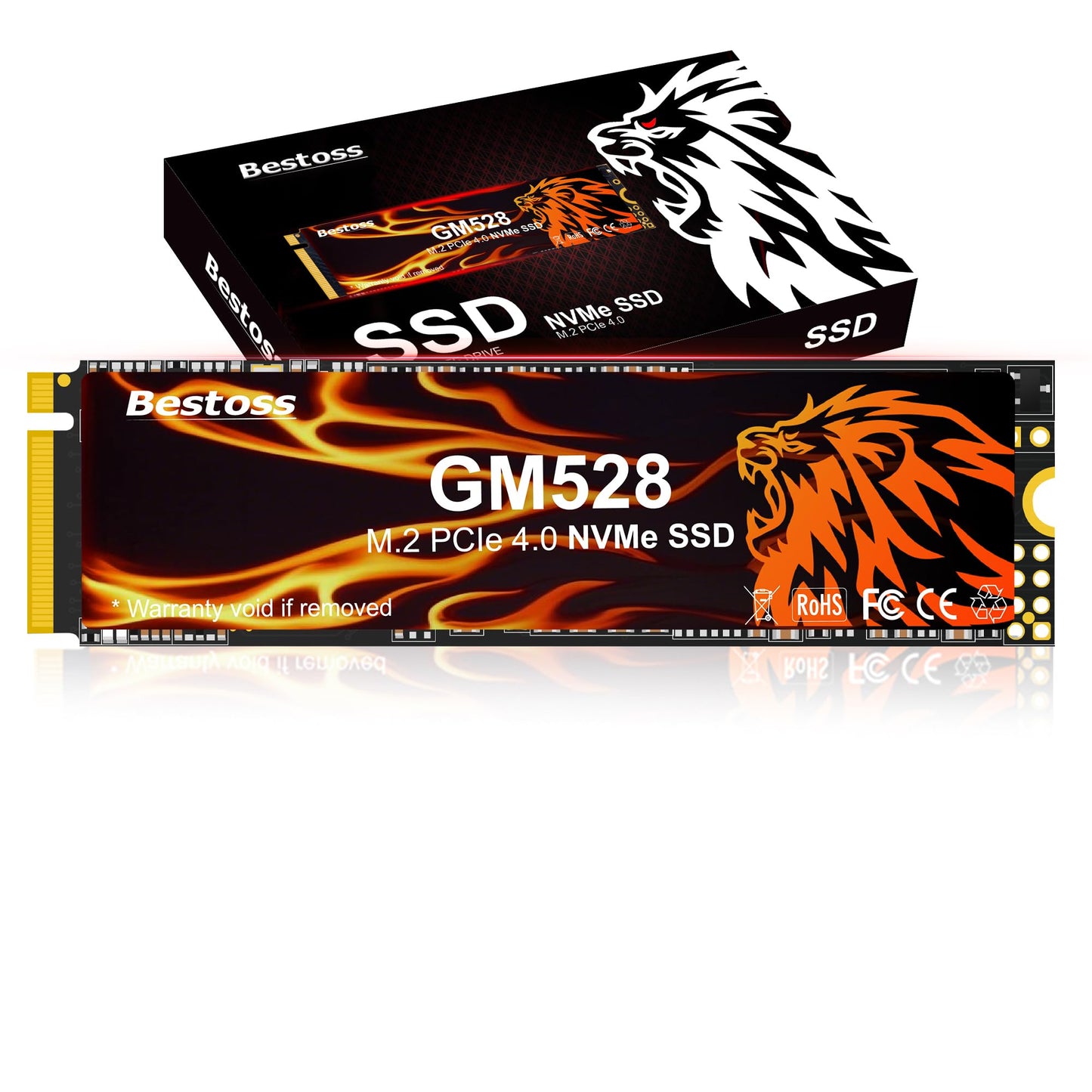 Bestoss 1TB M.2 SSD NVMe PCIe 2280 Internal Solid State Hard Drive, Up to 5000 MB/s, 3D NAND SLC Cache, SSD for Gaming PC Storage, Business Laptop, Home Entertainment, Creative Workflow GM528