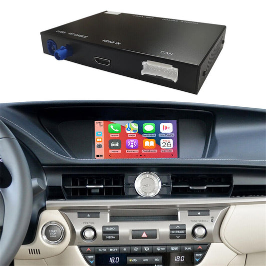 Wireless CarPlay Retrofit Kit Decoder for Lexus NX/ES/UX/CT/RX 2014-2020 Retains Factory Controls Support Android Auto, Mirror Link, Backup Camera, YouTube, Original Car Function