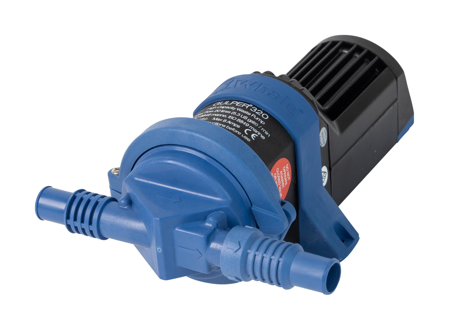 Whale Gulper 320 (24V) High Capacity Graywater Waste Pump, 5 GPM, Handles Waste from Multiple Drains - No Filters, Non Clog, BP2054