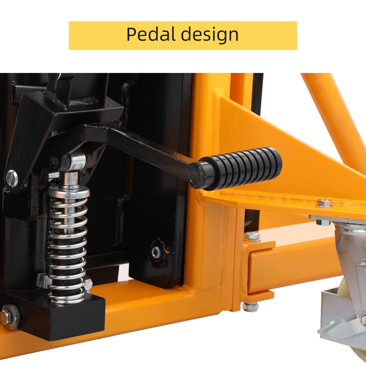 APOLLOLIFT 2 Pices Manual Stacker 1100lbs Capacity 63" Lift Height Pump Fixed Leg Lift Truck Pallet Stacker Suitable for Open Bottom Pallet
