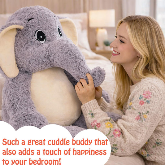 GailiMaiYa Giant Elephant Stuffed Animal 51'',Large Stuffed Elephant Plush Toy Soft Elephant Stuffed Animals for Birthday Mother's Day Christmas