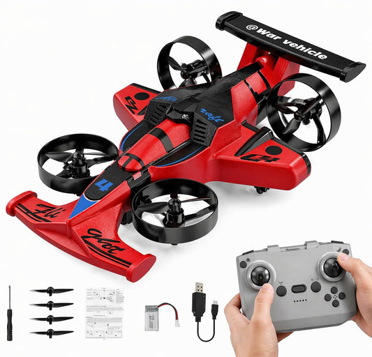 WAWALOL RC Flying Car and Airplane Toy, Toys for Boys and Girls, Jet-Style Helicopter Drone with 360° Flip Capability, Stunt Racing Aircraft, Gifts for Boys and Girls Ages 4, 6, 8, 12