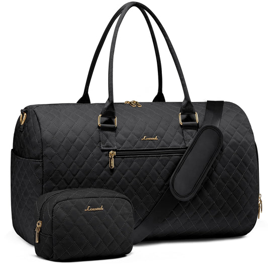 LOVEVOOK Travel Duffle Bag, Weekender Bag for Women with Toiletry Bag, Carry on Overnight Bag with Shoe Compartment, Gym Duffel Bag with Wet Pocket, Mommy Hospital Bags for Labor and Delivery