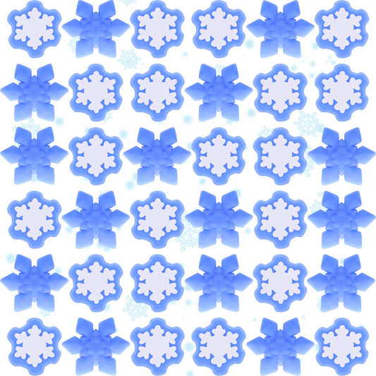 Jerify 150 Pcs Snowflake Winter Fidget Toys Frozen Party Favors Winter Stress Balls Bulk Soft Sensory Fidget Sticky Toys Ice Skating Cute Party Favors for Goodie Bag Stuffers