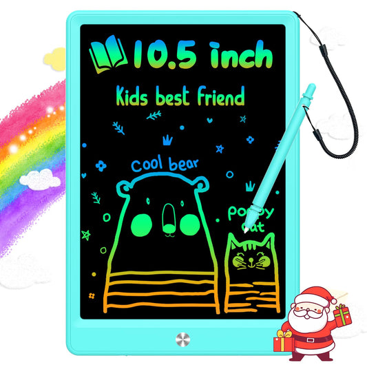 BUKEBU LCD Writing Tablet Doodle Board,10.5 inch Colorful Drawing Pad,Electronic Drawing Tablet, Drawing Pads,Travel Gifts for Kids Ages 3 4 5 6 7 8 Year Old Girls Boys (Blue)