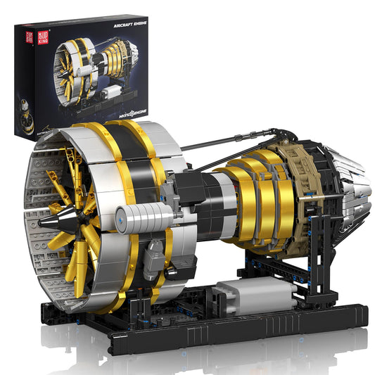 Mould King Aircraft Engine Toys Building Sets, Mini Engine Model with Motor, 10141 STEM DIY Project Building Kits, Collectible Birthday Blocks for Adults Aged 14+ (2256 Pieces)