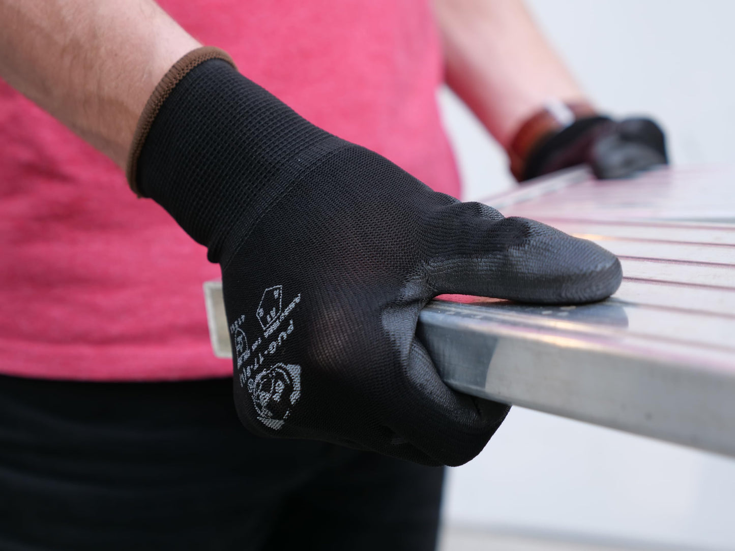 Global Glove PUG-17 Lightweight Polyurethane Dipped Work Gloves, Anti-Static/Electrostatic Compliant with Secure Grip, Bare Hand Sensitivity, Black, 12 Pairs, Extra-Large