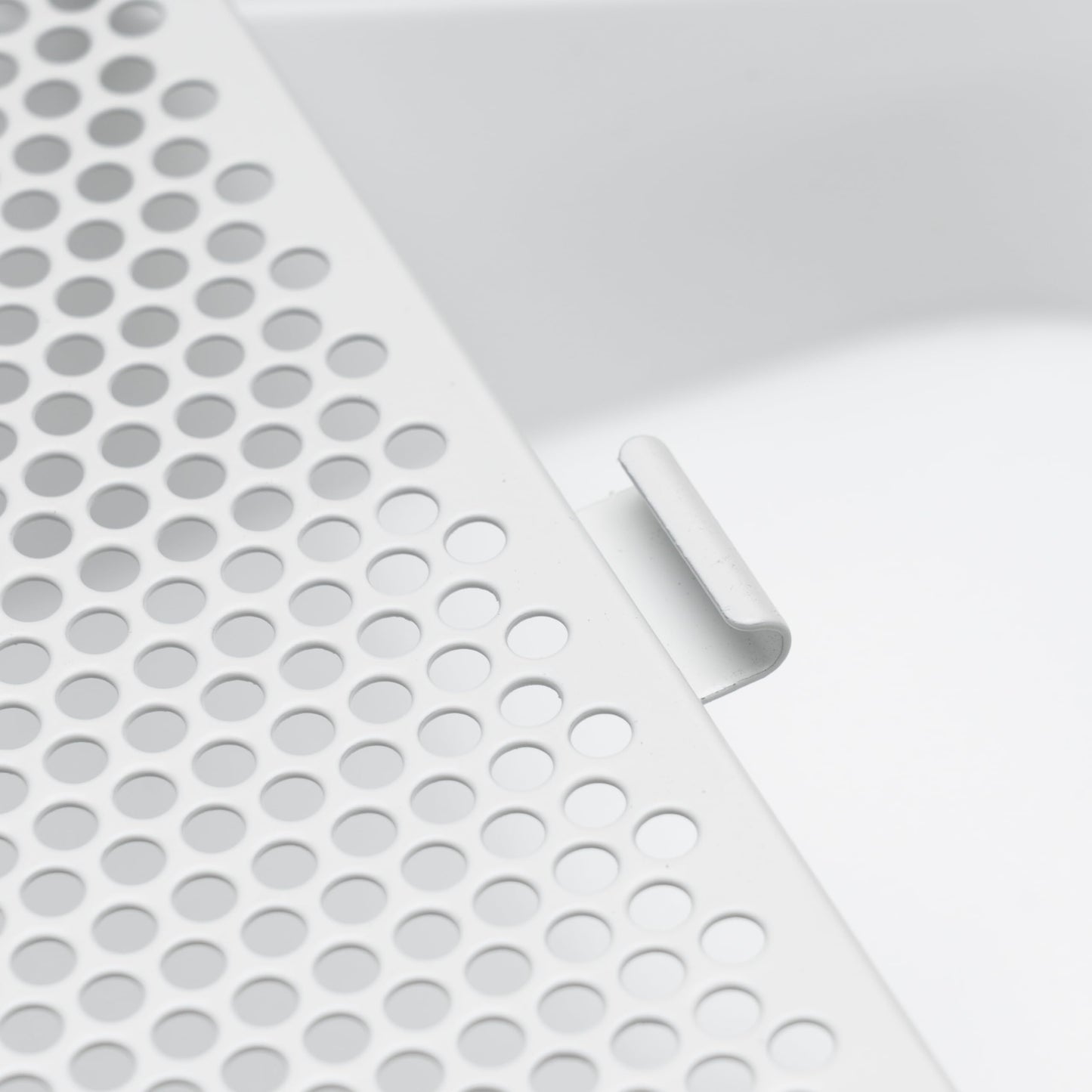 Fits 24x24 Steel T-Bar Ceiling Grid | 2x2 Feet Lay in Steel Perforated Face Air Supply Diffuser with Round 10" [Neck Size] by Handua | Ceiling Vent | White| Outer Dimension: 23-3/4" x 23-3/4"