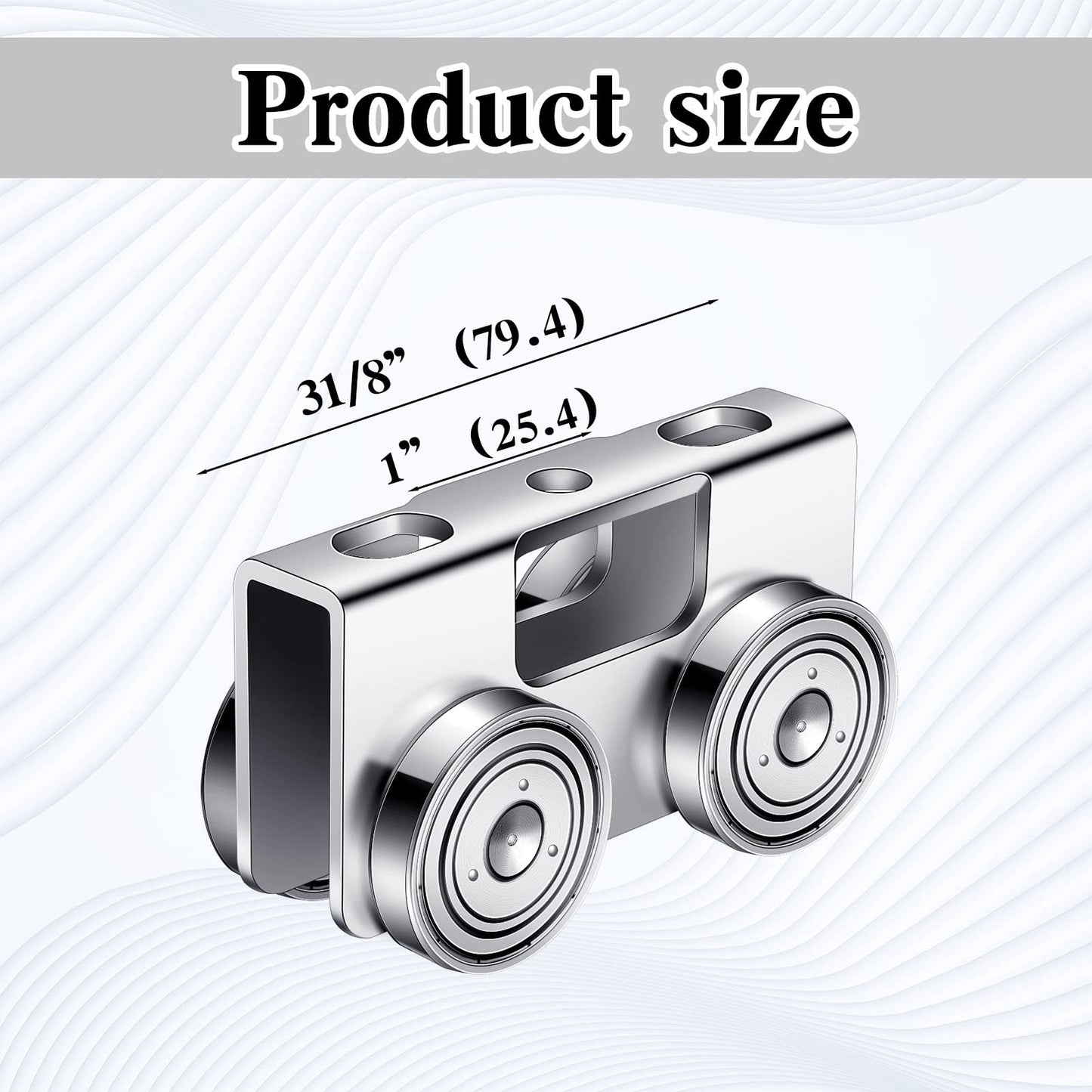 Tudomro 8 Pcs 4 Wheel Trolley Assembly Silent Light Duty Trolley Electric Hoist Installation Roller for All 1-5/8 Electric Hoist for Taller Strut Channel