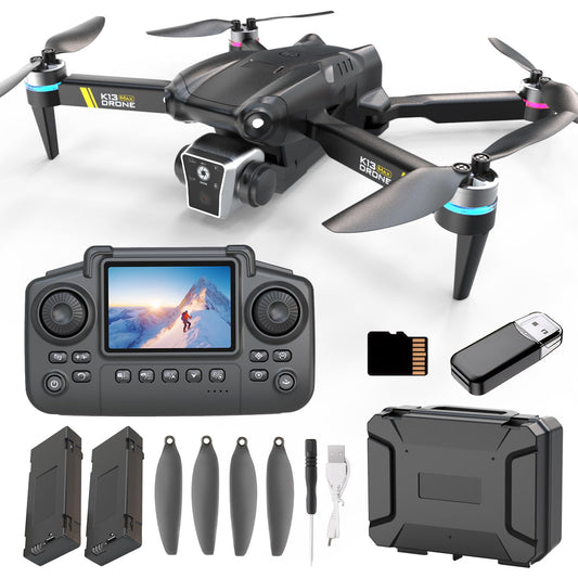 Weavixol Brushless Drone With Camera For kids And Beginner, Toy Drones With Screen On Controller, No Phone Needed, Entry-level Drone For Kid 8-12 With Auto Hover, Easy to Fly, One Click Take Off/Land, No FAA, Under 249g, 2 Batteries, SD Card