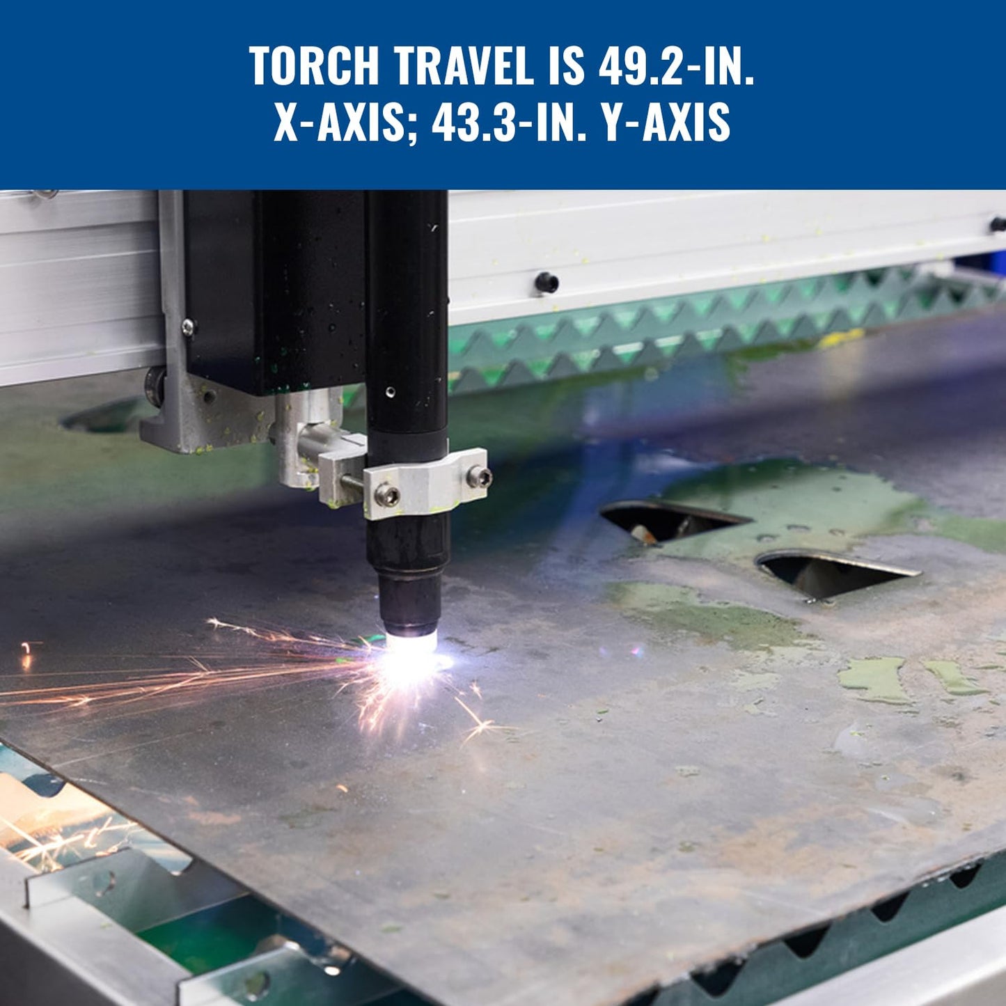 Eastwood Versa-Cut 4'X4' CNC Plasma Table With CNC Cut 40A Plasma Cutter Machine with Cutting Torch | All-in-One Professional Dual Voltage Metal Precision Cutting and Sheet Fabrication Equipment Set