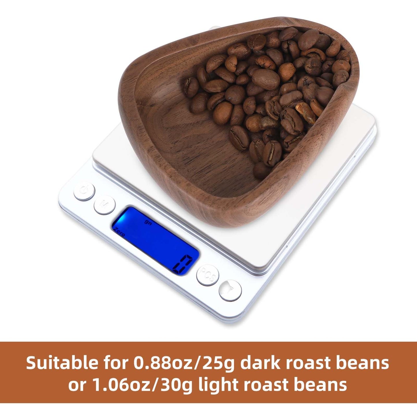 Coffee Bean Dosing Cup and Spray Bottle Set, Walnut Wood Bean Measuring Tray Espresso Accessories Tools Kit with RDT Static Reduction Spray Spritzer for Coffee Lovers Gift