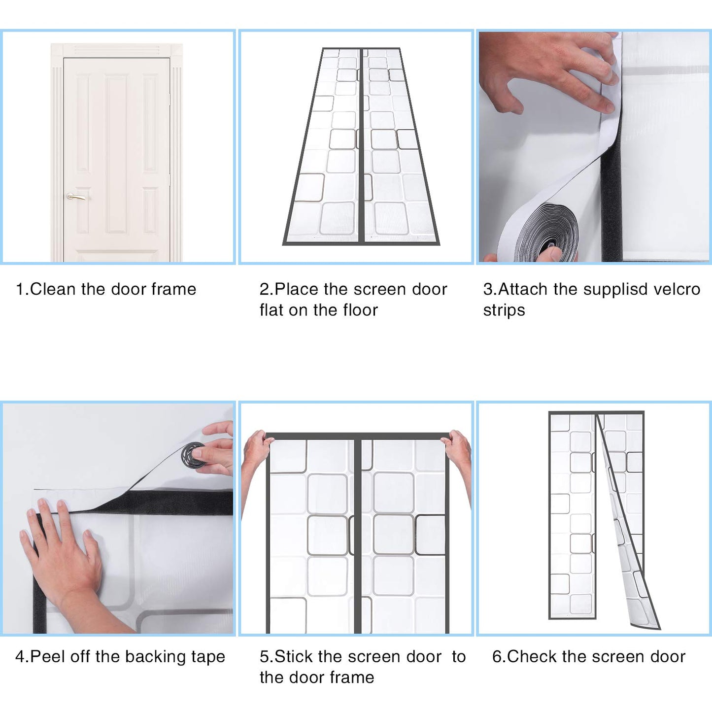 Insulated Door Curtain, Thermal Magnetic Self-Sealing EVA Door Screen Winter Stop Draft Keep Cold Out Door Cover for Kitchen, Bedroom, Air Conditioner Room,Hands Free (37" x 82")