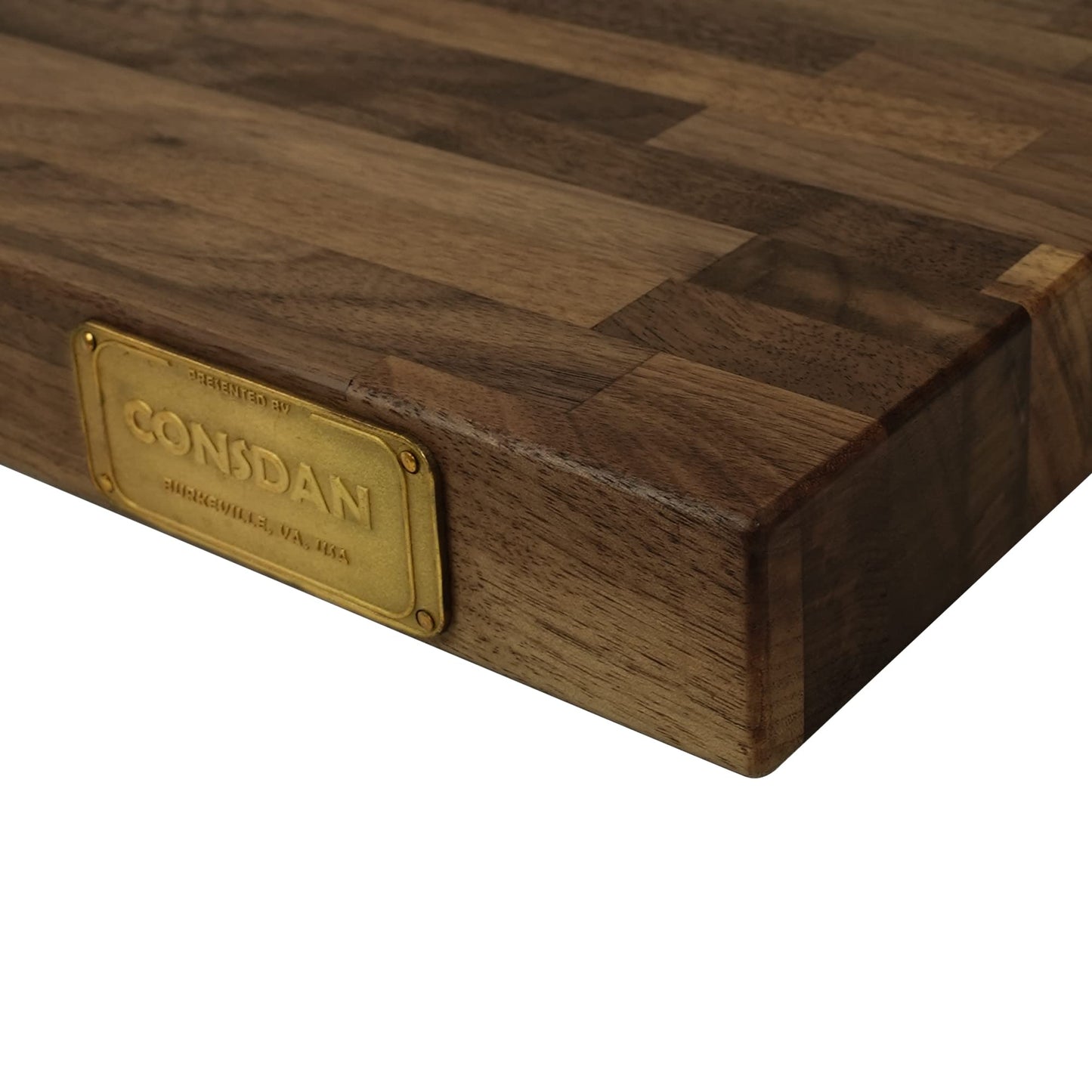 CONSDAN Butcher Block Counter Top, Walnut Solid Hardwood Countertop, Wood Slabs for Kitchen, Reversible, Both Side Polished, Prefinished with Food-safe Oil, 1.5" Thickness, 30"x25"