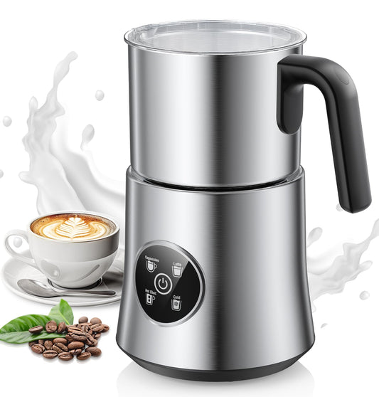 Milk Frother and Steamer, Detachable Electric Milk Frother, 30.44Oz./900ML Capacity, Automatic Warm and Cold Foam Maker, Hot Chocolate Maker