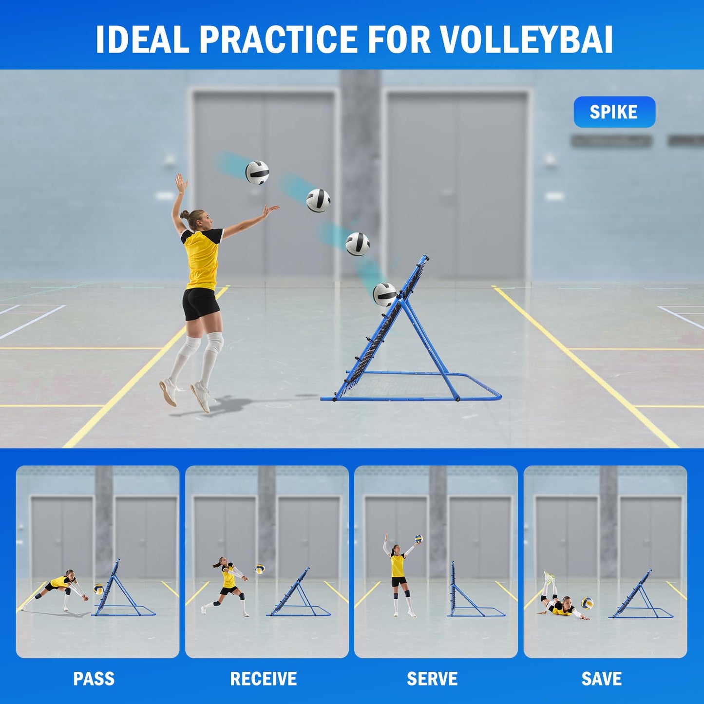 7x4FT Soccer Baseball Rebounder Net, Quick-Switch Angle Softball Pitch Back Net Volleyball Soccer Training for Control, Passing Practice, Bounce Back Rebounder Gifts & Equipment for Kids,Teens & Adult