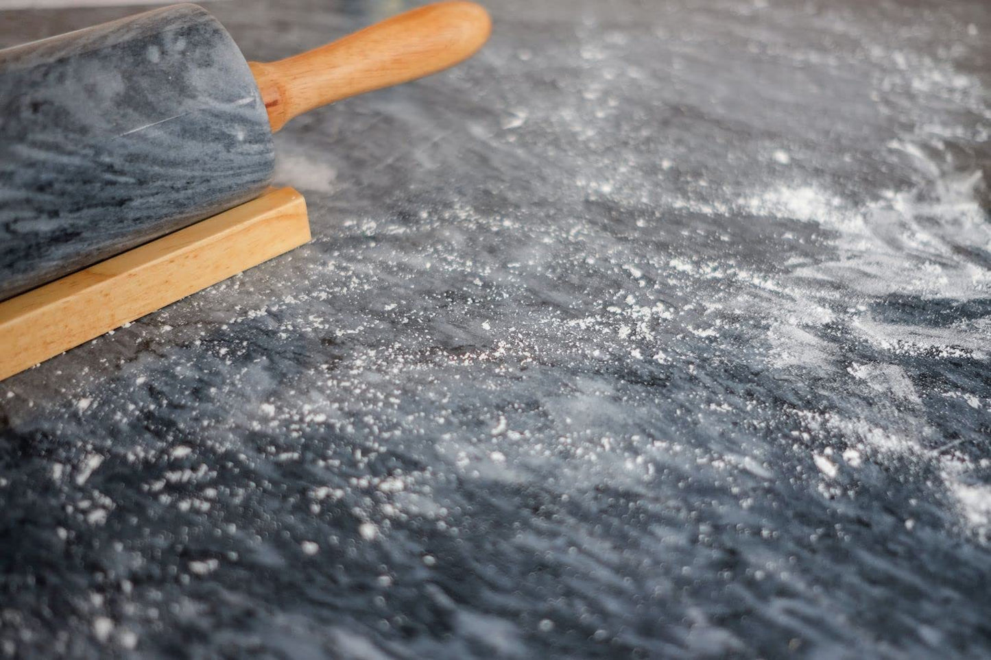 JEmarble Pastry Board 16x20 inch(Gray) with Non-Slip Rubber Feets for Stability Perfect for Keep The Dough Cool and Chocolate Tempering(Premium Quality)