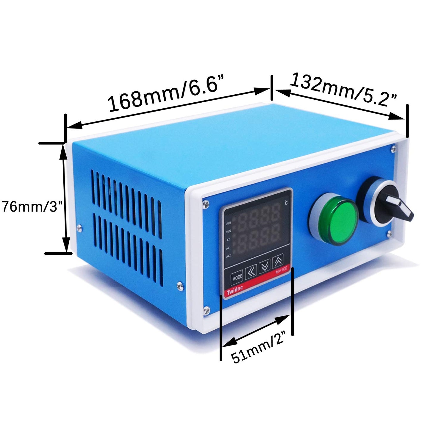 Twidec/Display PID Temperature Controllers Thermostat Box 1000W 10A 110V Temperature Temp Control Box with Solid State Relay SSR 40DA Oven Thermostatic Control Box