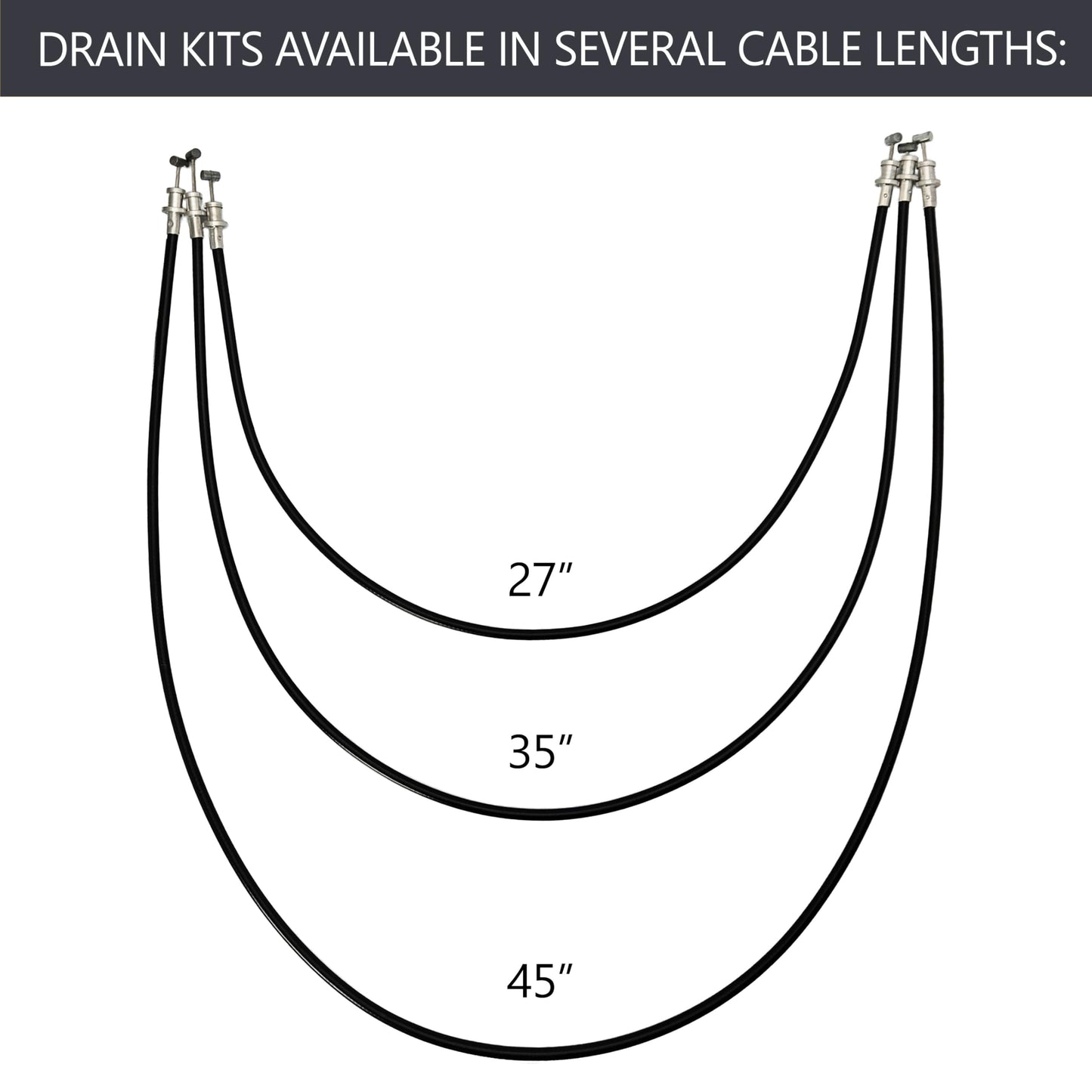 Westbrass ABS 45” Cable Drive Bath Waste & Overflow, Oil Rubbed Bronze, D50A45-12